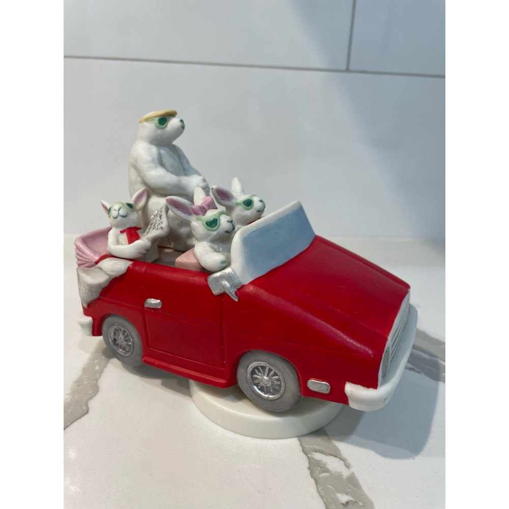 Schmid Norman Rockwell On Top Of The World Music Box Animals in Car Hollywood